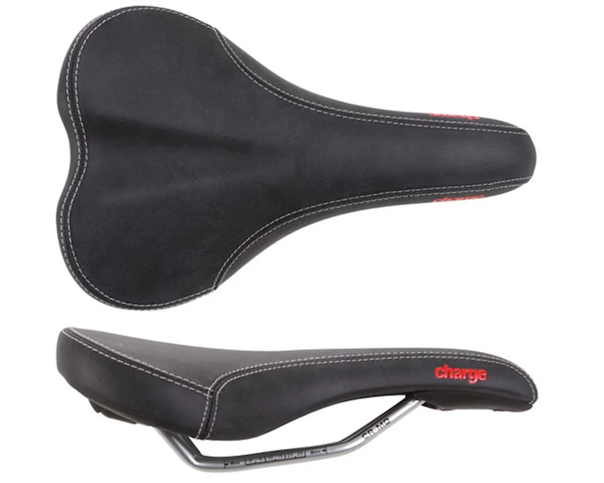 Charge Bikes Ladle Women's Saddle (Black) (Chromoly Rails) (145mm)
